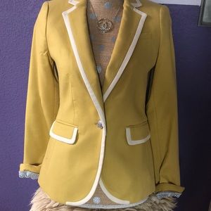 BANANA REPUBLIC classic contrast trim blazer sz0